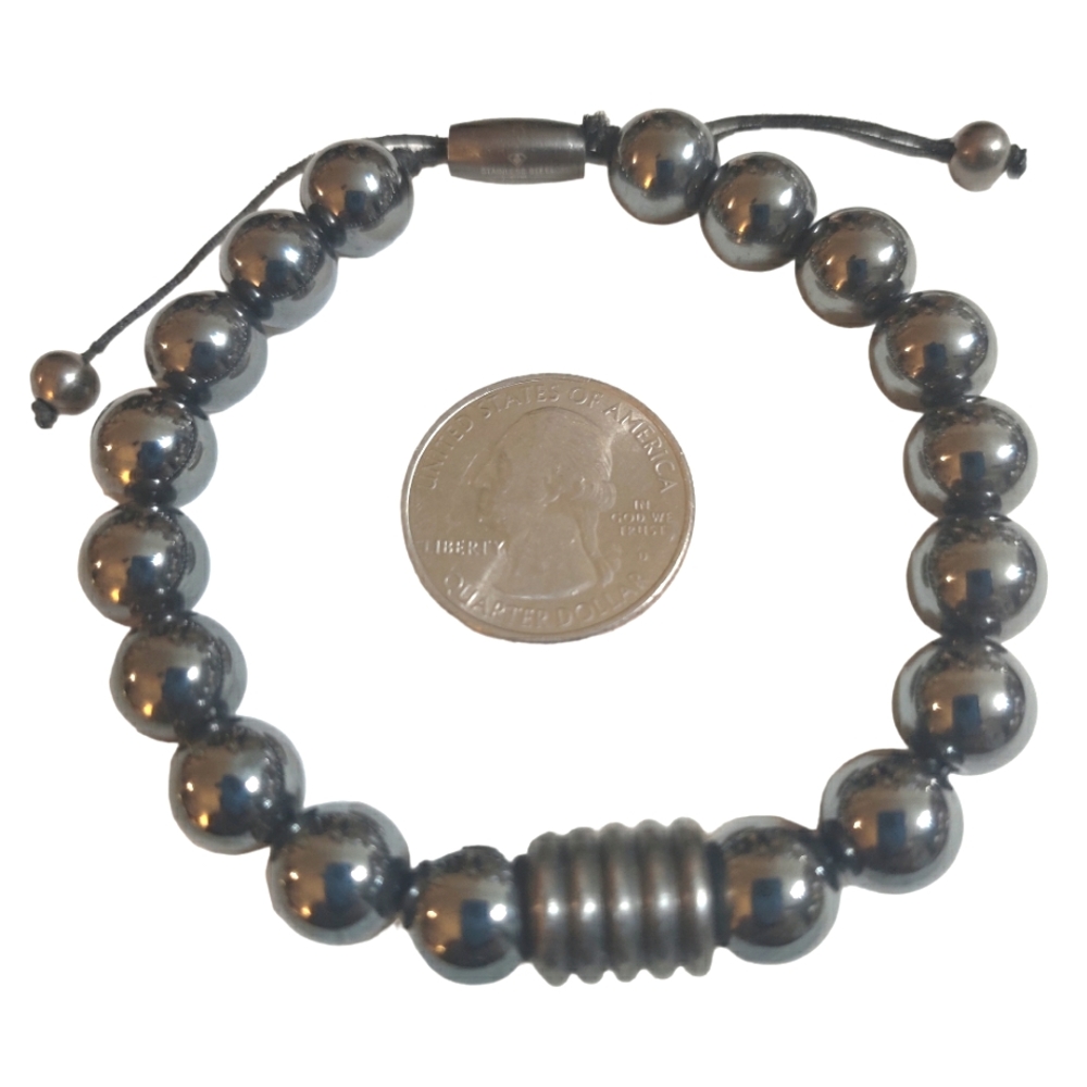Men's hematite bracelet